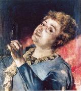 Antonio Cortina Farinos Portrait of Farancisca Garcia de Mora Belenguer France oil painting artist